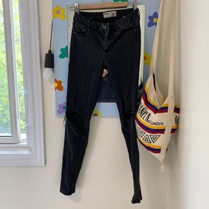 Garage Black Knee Ripped Jeans